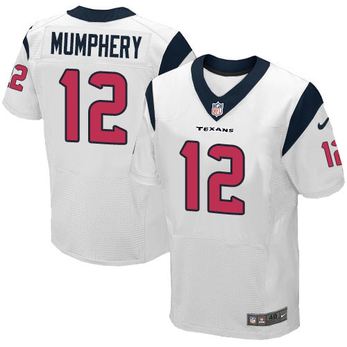 Men's Elite Keith Mumphery Nike Jersey White Road - #12 NFL Houston Texans